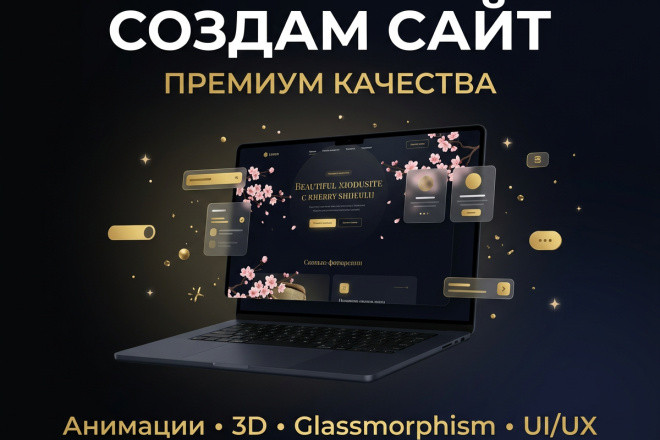 Создам премиальный сайт с анимациями и 3D-эффектами