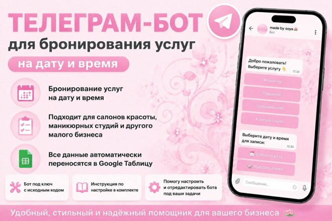 Готовый телеграмм-бот для малого бизнеса Python
