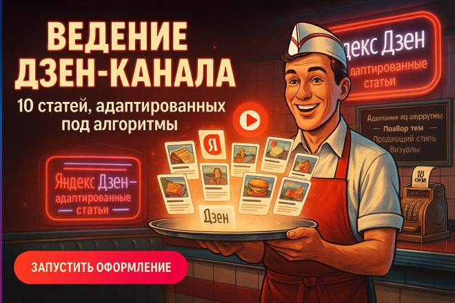 Ведение Яндекс Дзен канала 10 статей с визуалом под алгоритмы яндекса