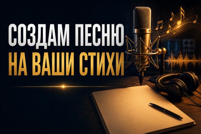 Создам песню на ваши стихи: вокал, музыка, эмоции