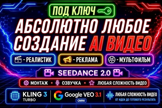 Создам Ai видео в любом стиле+Монтаж