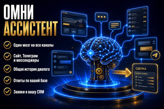 Омниканальный ИИ-ассистент: сайт, Телеграм и мессенджеры