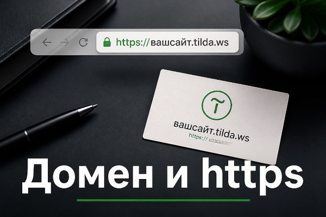 Подключу ваш домен к Tilda и включу защищённый https