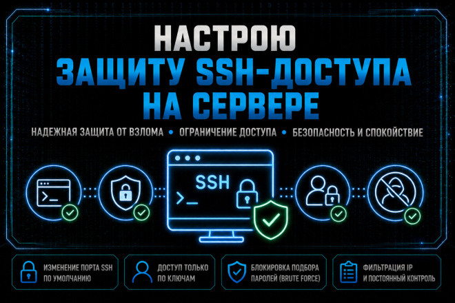 Настрою защиту SSH-доступа на сервере