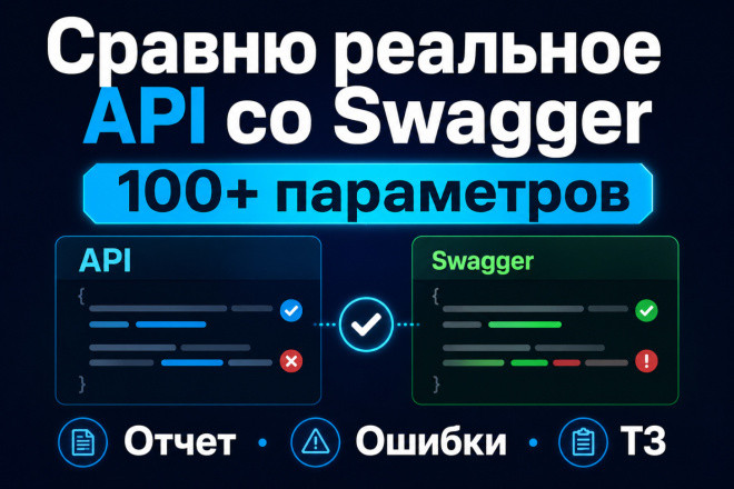 Сравню реальное API со Swagger по 100+ параметрам