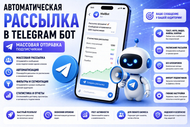 Автоматическая Рассылка в Telegram Бот: Массовая Отправка Подписчикам