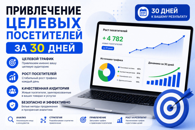 Привлечение целевых посетителей за 30 дней