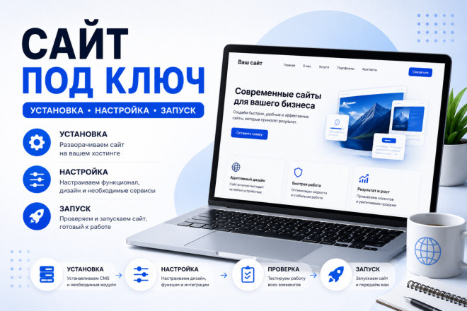 Сайт под ключ: установка, настройка, запуск