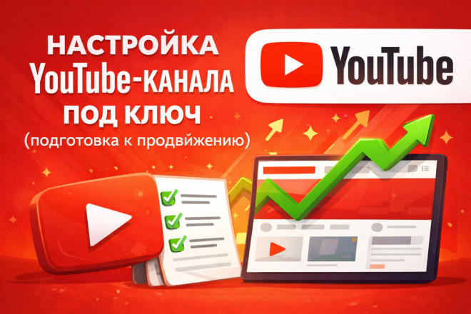 Настройка YouTube-канала под ключ, подготовка к продвижению