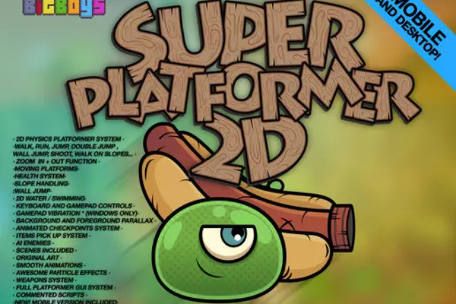 Super Platformer 2D - Готовый проект платформера на Unity