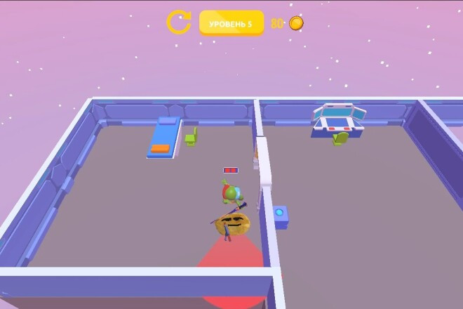 Готовая игра Амогус против наггетса для Яндекс Игр