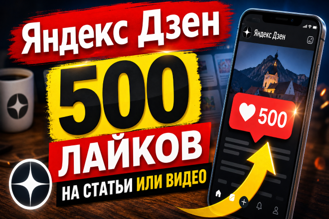 Яндекс Дзен. 500 лайков на ваши статьи или видео