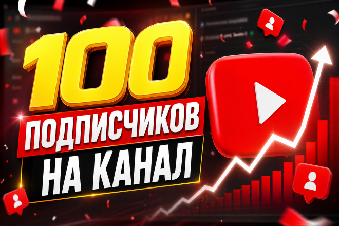 100 подписчиков на канал. Высокое качество