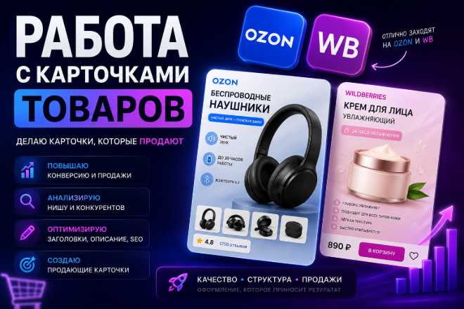 Карточки Ozon — качественное заполнение